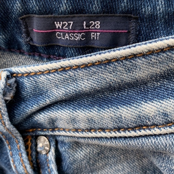 Vigoss Denim Mid Rise Jagger Distressed Skinny Jeans sz 27 - Picture 7 of 8